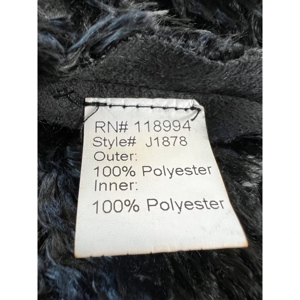 Anthropologie Piko 1988‎ Women's Faux Suede Black Open Cardigan Jacket Size M